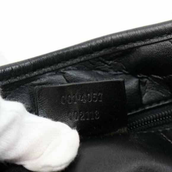 Gucci Jackie Triangular Shaped Purse Black Large G Logo Print Leather And Canvas - Picture 7 of 8